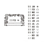 Midori Paintable Rotating Date Stamp - Flowers