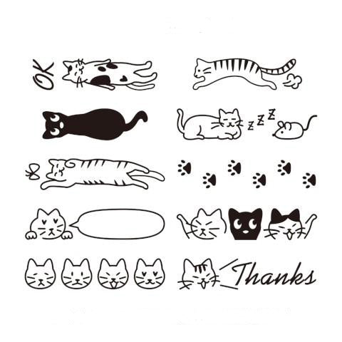 Midori Rotating Paintable Stamp Cat - M.Lovewell