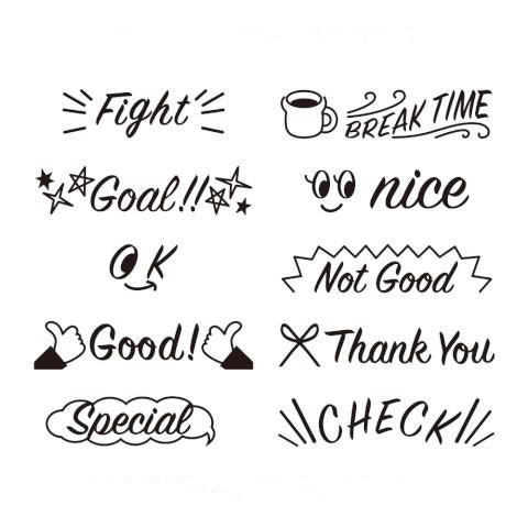 Midori Rotating Paintable Stamp with Messages - M.Lovewell