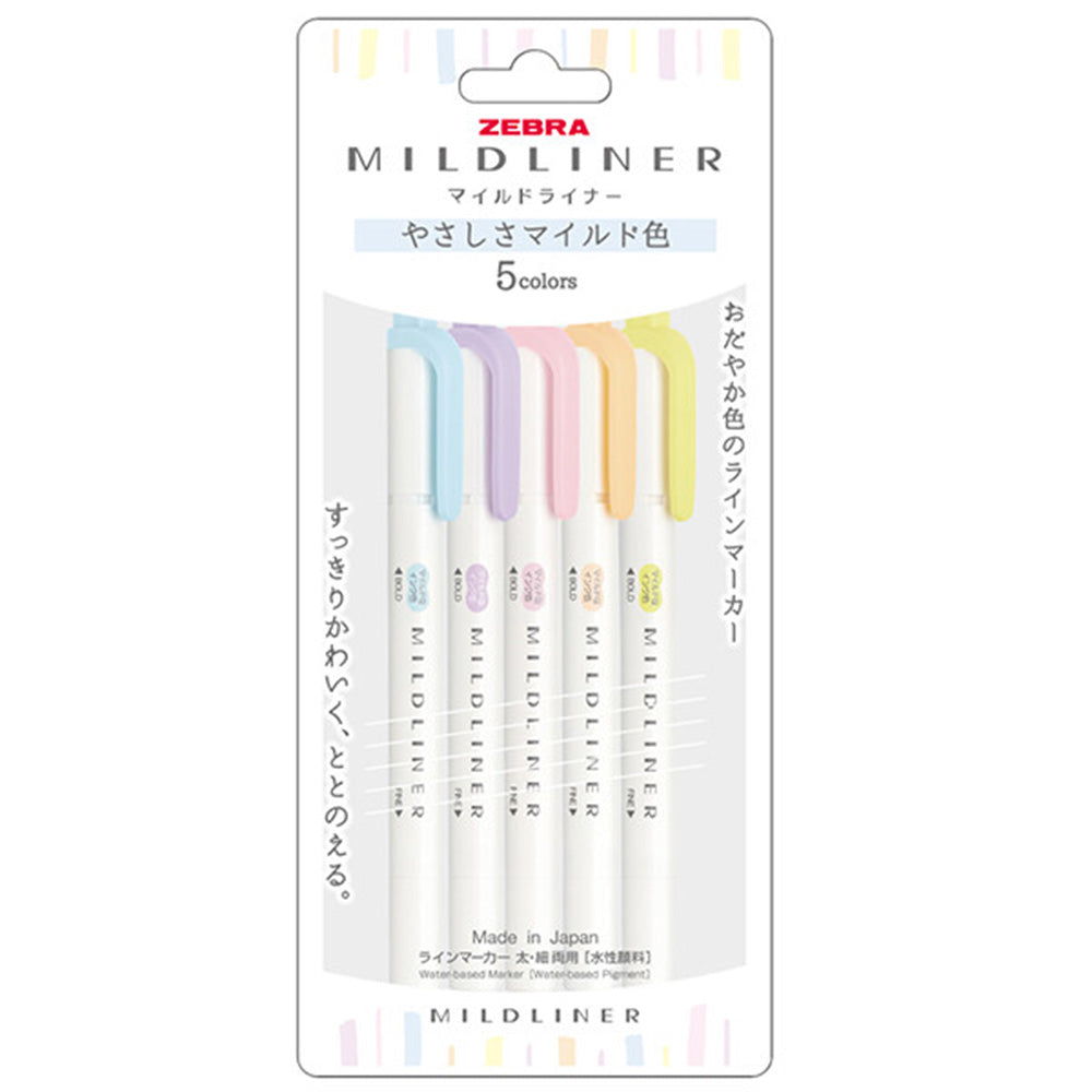 Mildliner Double-Sided Highlighter Set of Mild Pastel