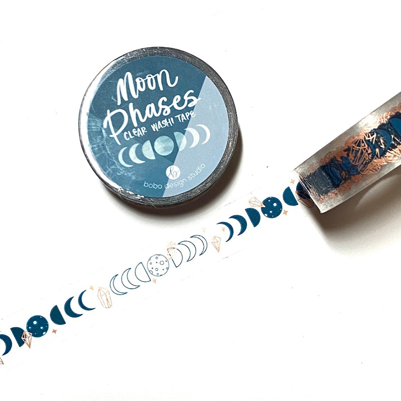 Moon Phases Clear Washi Tape