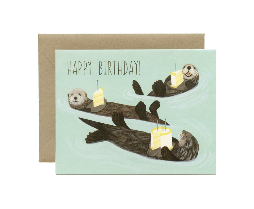Otter Birthday Card - M.Lovewell