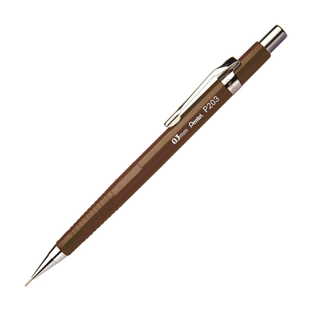 Pentel P205-1Z Mechanical Automatic Pencil - 0.5mm Lead - Silver - Single Pencil