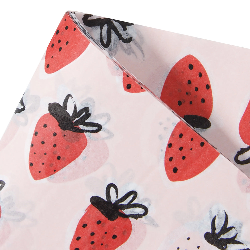 Pink Strawberry Tissue Paper