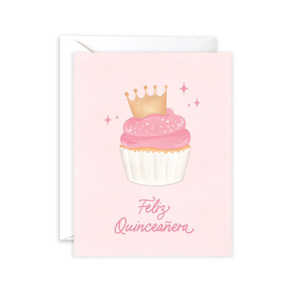 Feliz Quinceańera Cupcake Card