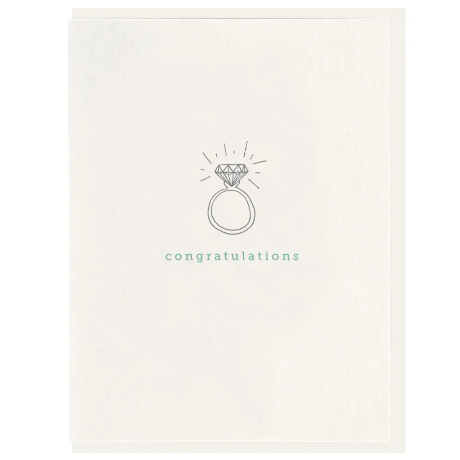 Diamond Ring Wedding Congrats Card