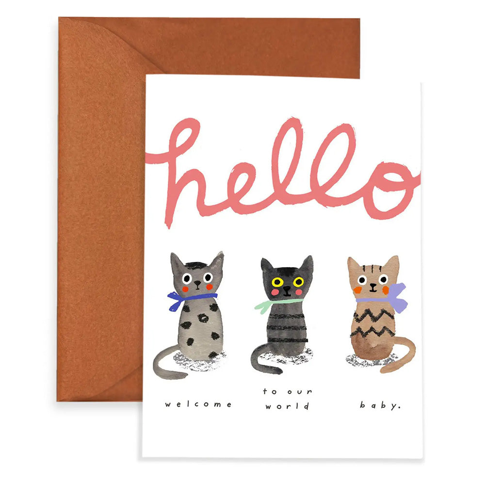 Three Little Kittens Baby Card