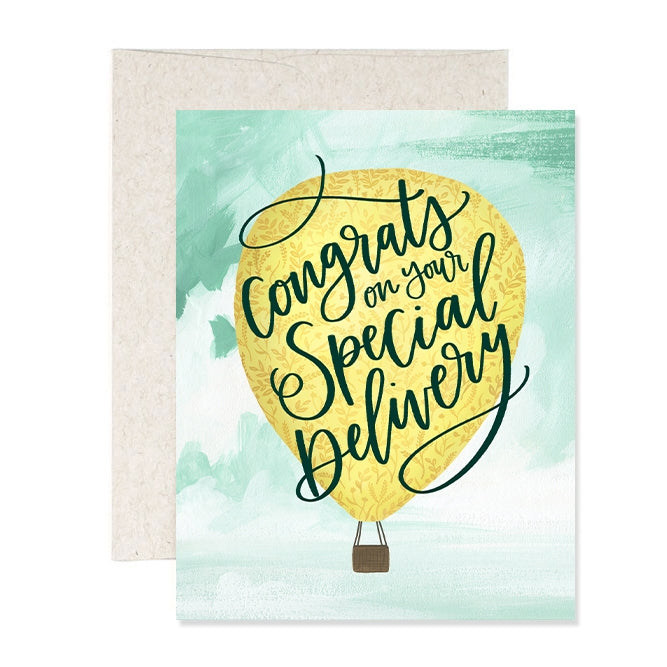 Special Delivery Balloon Baby Card