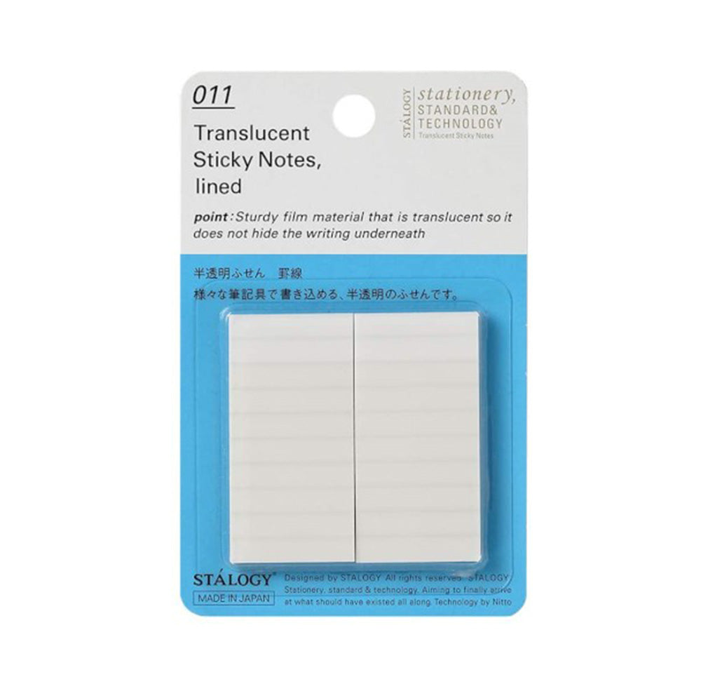 Stalogy Translucent Sticky Notes Lined 25mm