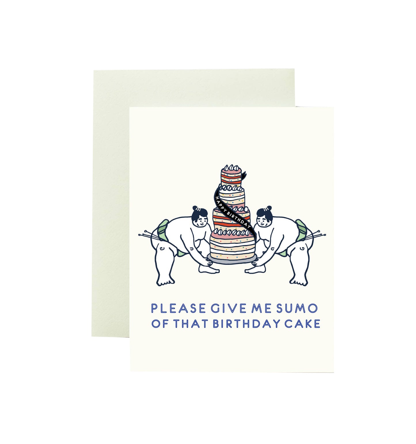 Sumo Birthday Cake Card - M.Lovewell