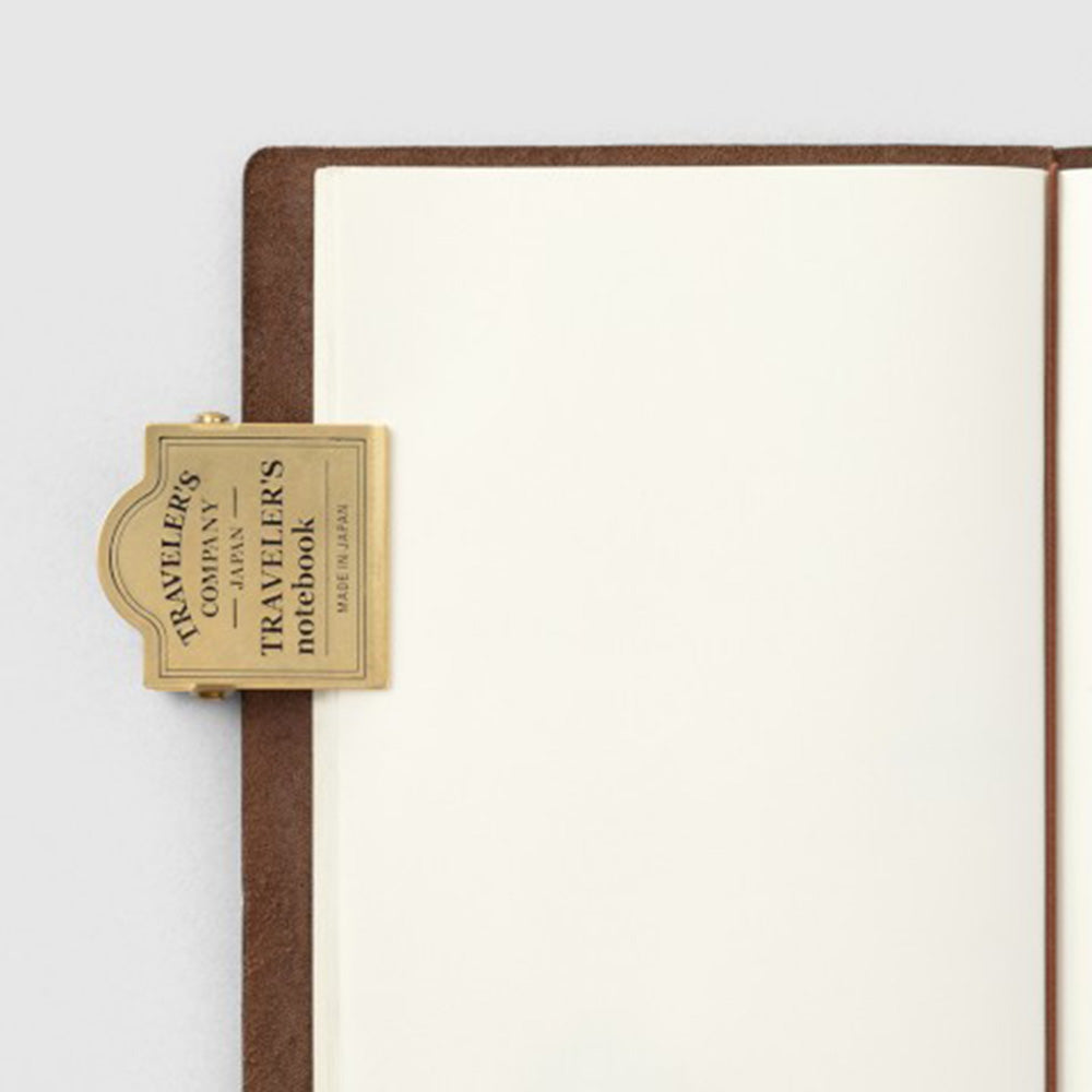 Traveler's Notebook 030 Brass Clip TRC Logo
