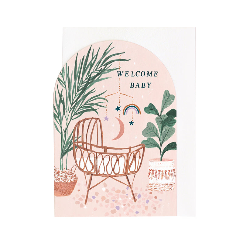 Welcome Baby Bassinet Card