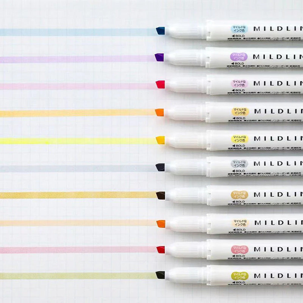 Mildliner Double-Sided Highlighter Colors - Mild Pastel & Natural - M.Lovewell