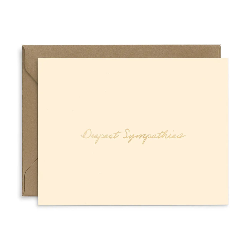 Deepest Sympathies Script Greeting Card