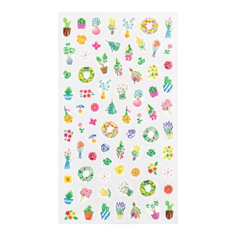 Midori Stickers for Diary Daily Records - Flowers