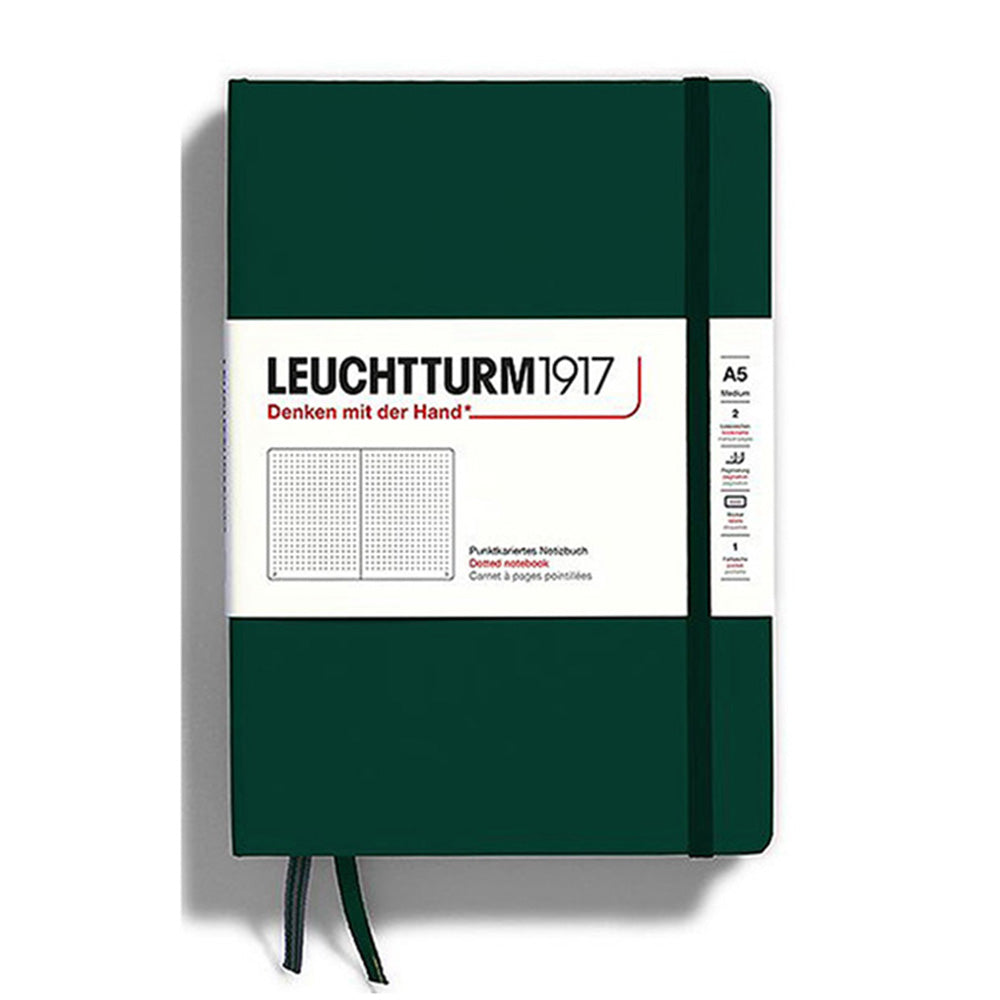 Leuchtturm1917 A5 Dot Grid Notebook - Forest Green