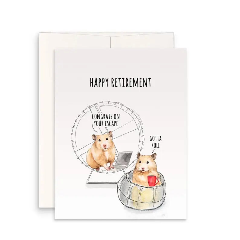 Hamster Retirement Card