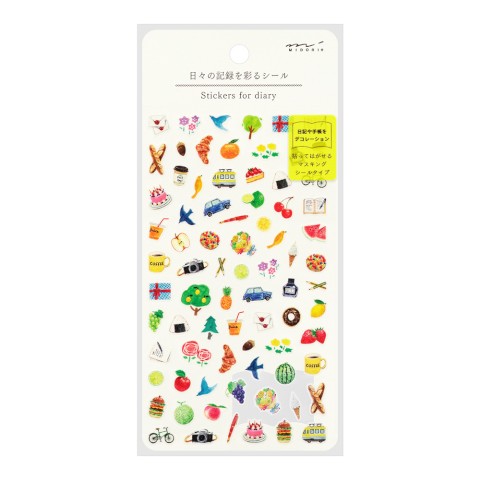 Midori Stickers for Diary Daily Records - Motif