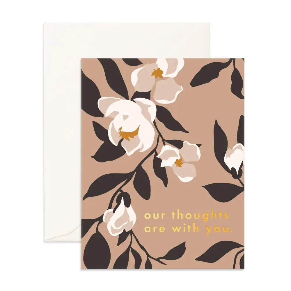 Our Thoughts Magnolias Card