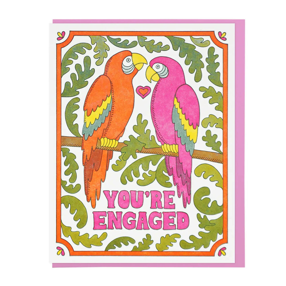 You're Engaged Macaws Card
