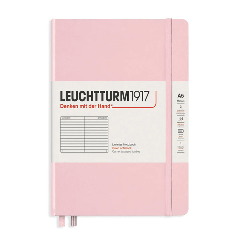 Leuchtturm1917 A5 Lined Notebook - Powder Pink