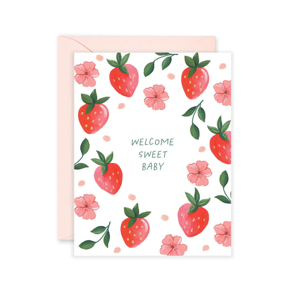 Sweet Strawberry Baby Card