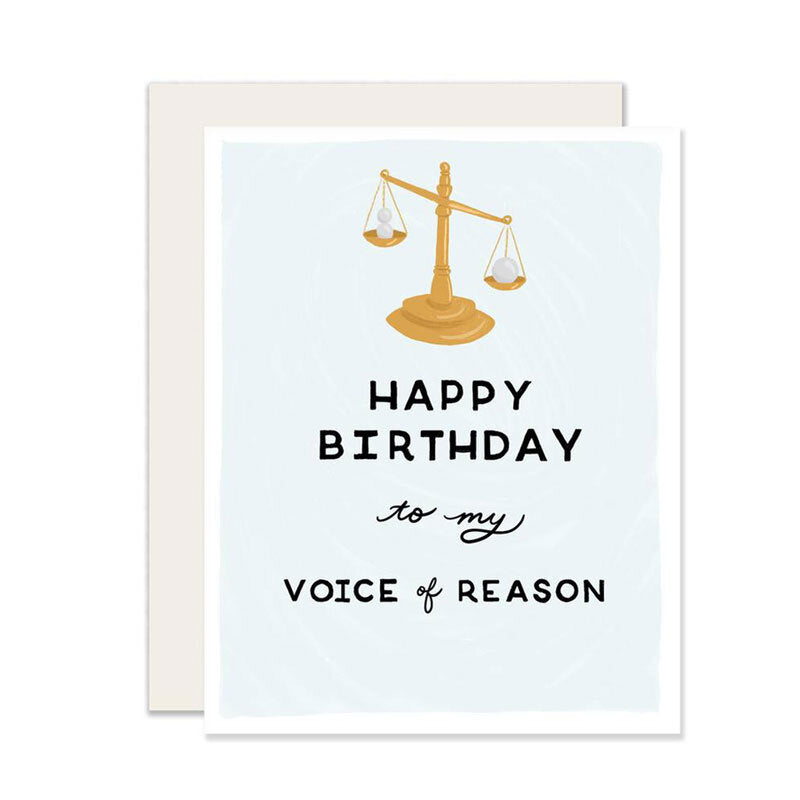 Voice of Reason Birthday Card - M.Lovewell